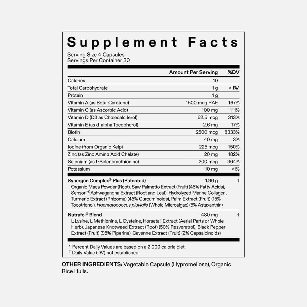 Nutrafol Women's Balance Hair Growth for Ages 45+, 360 Capsules – 3-Month Supply