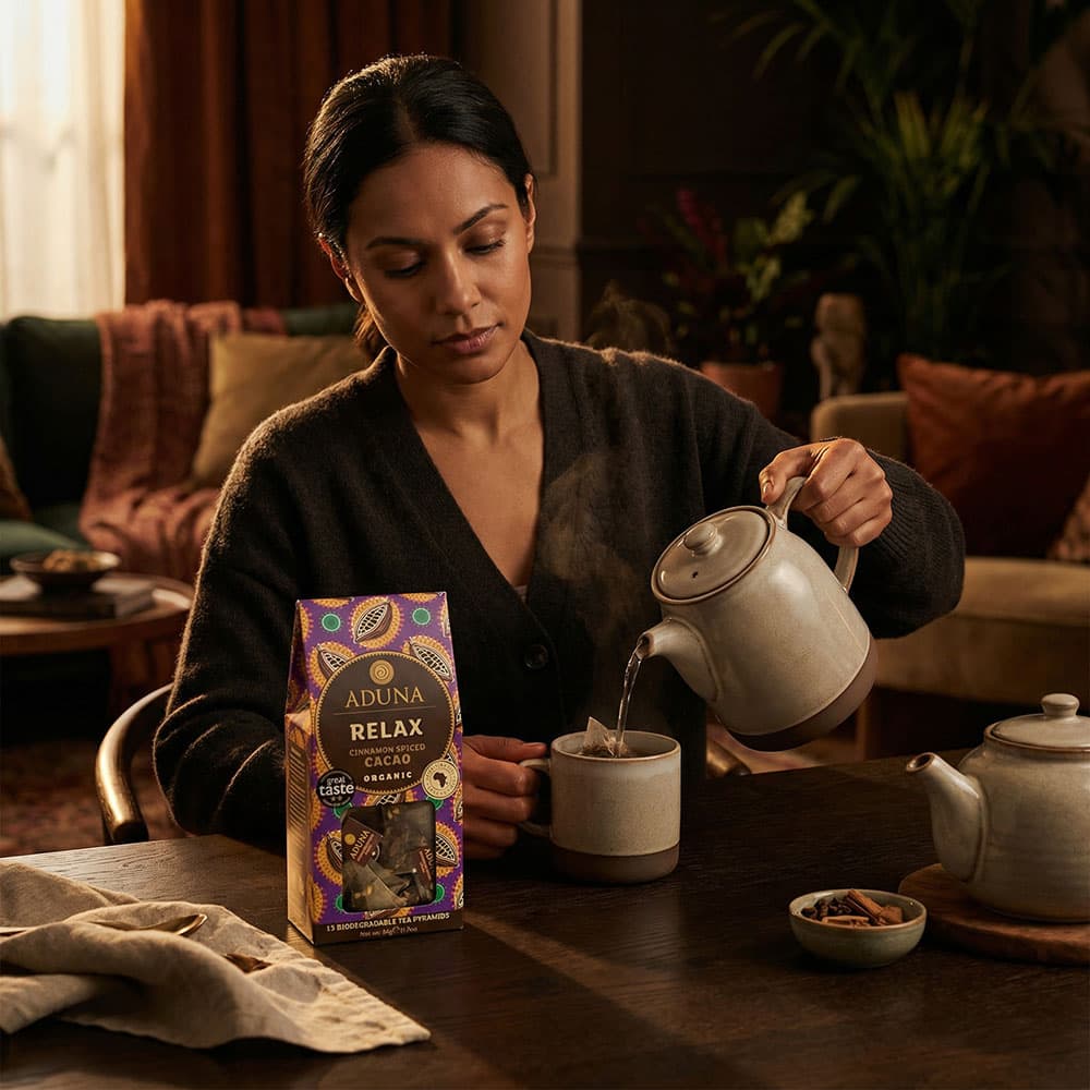 Relax Herbal Tea with Cacao, Cinnamon & Spices