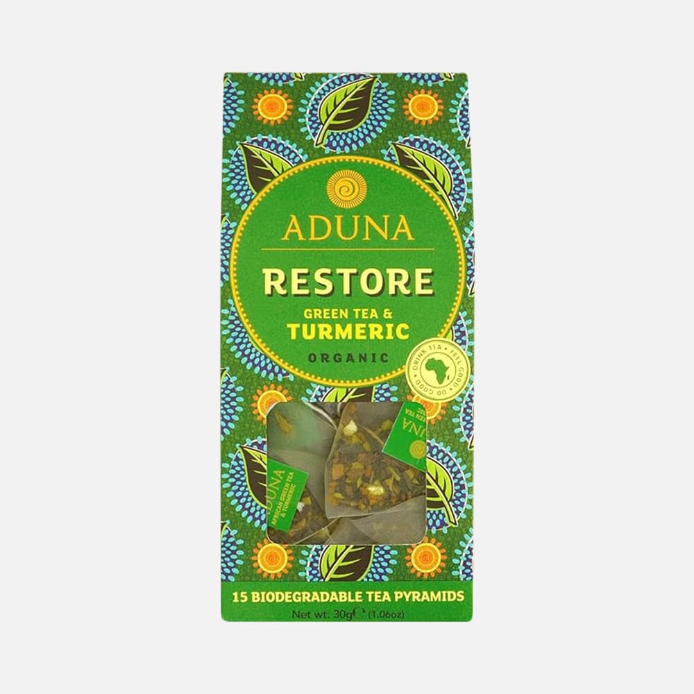 Aduna Restore Super-Tea with Turmeric & Green Tea – Organic Herbal Blend
