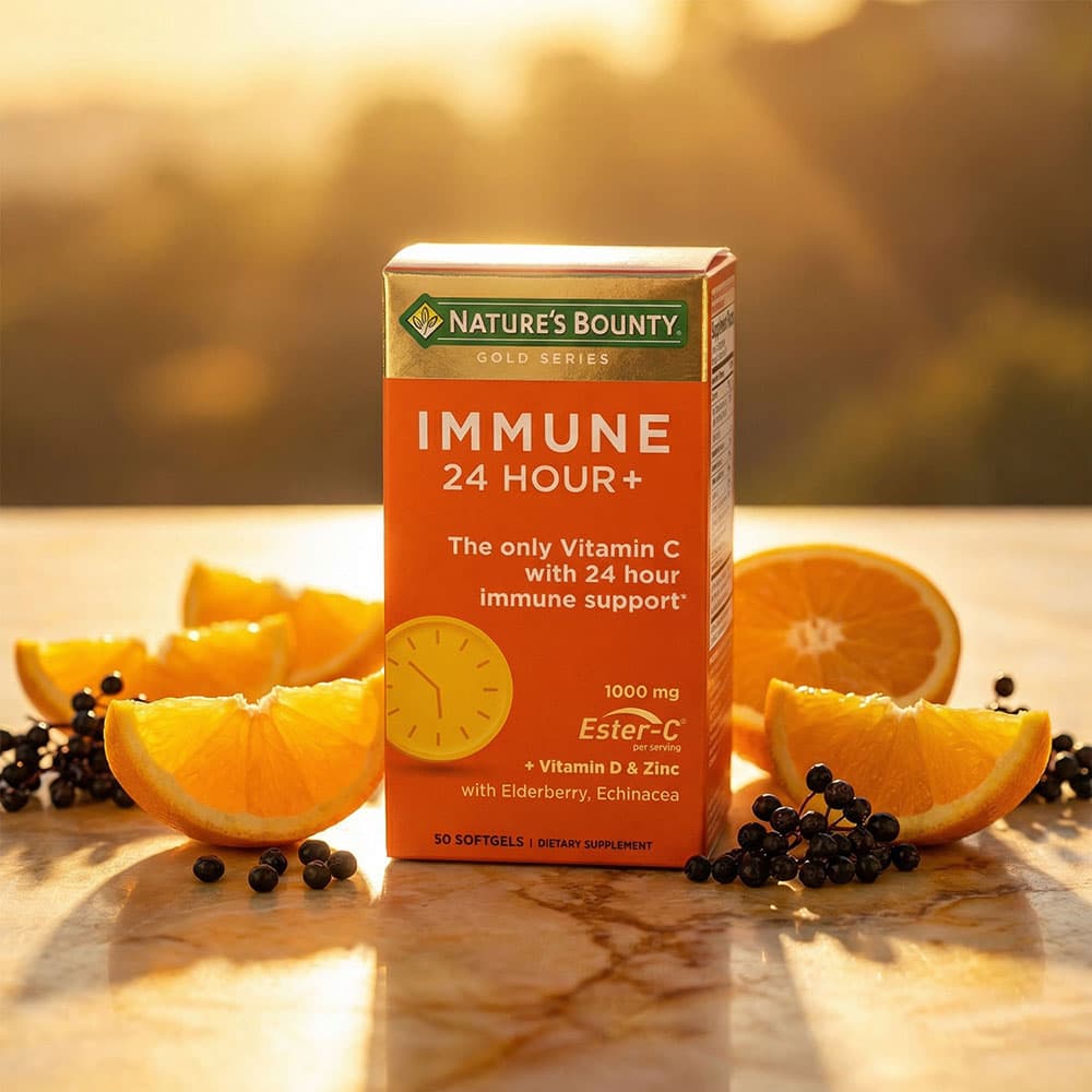 Immune 24 Hour+ Ester-C 1000mg - 50 Softgels