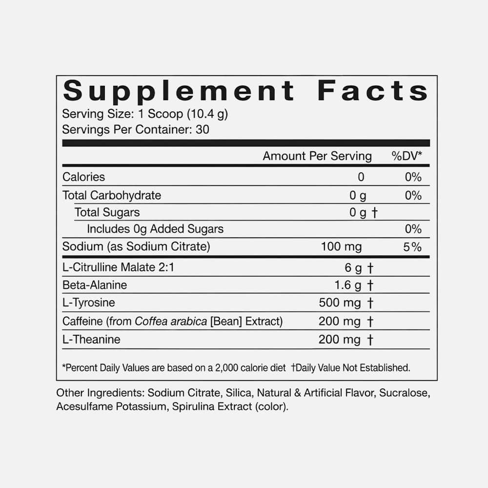 Alani Nu Pre-Workout Powder - Breezeberry Flavor, 30 Servings