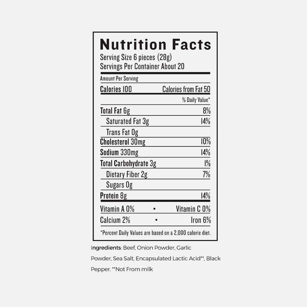 Beef Sea Salt Pepper Bites - 8 x 2.5oz Pouches