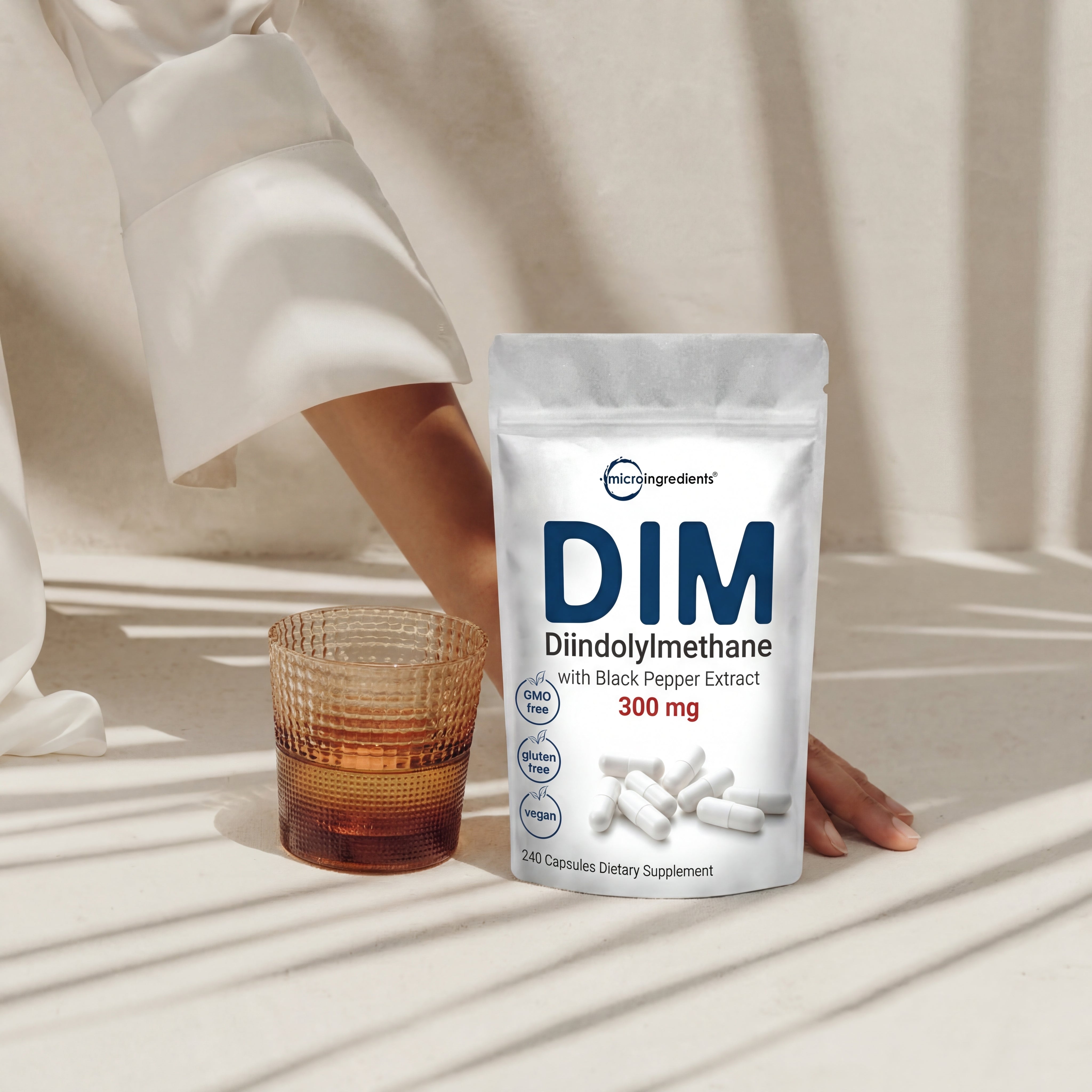 DIM 300mg with Black Pepper Extract - 240 Veggie Capsules