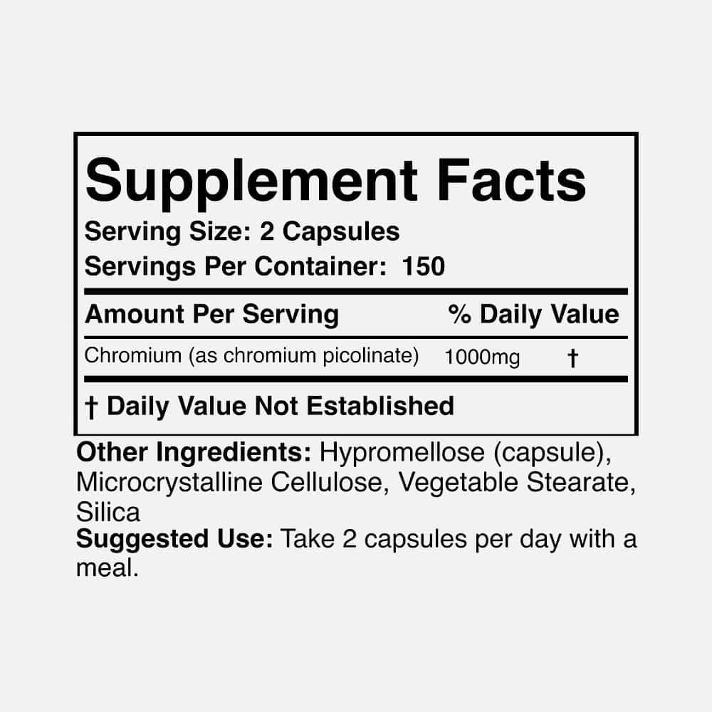 Chromium Picolinate 1000mcg - 300 كبسولة
