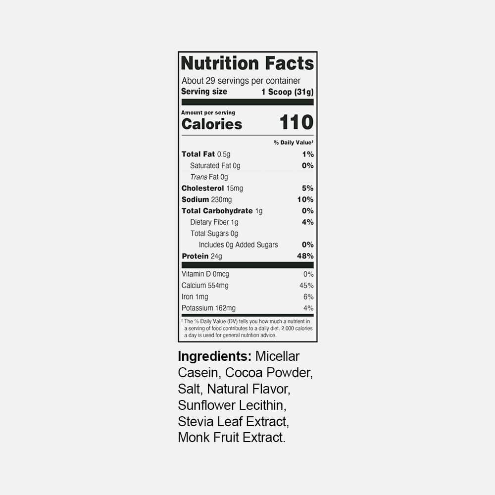 Micellar Casein Protein 24g - 2lb Chocolate Powder