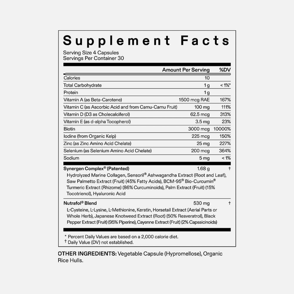 Nutrafol Hair Growth for Women Ages 18–44, 240 Capsules – 2-Month Supply