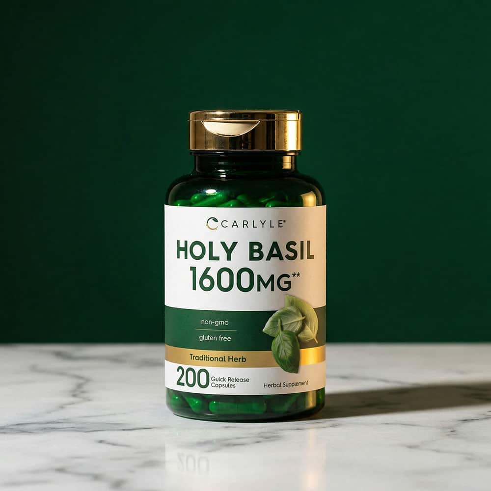 Holy Basil Leaf Extract 1600mg - 200 Capsules
