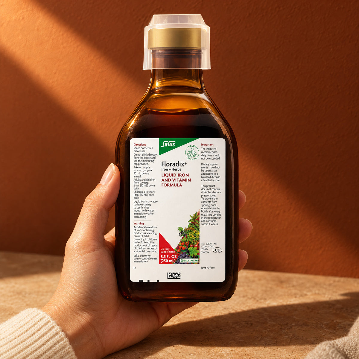 Floradix - Iron & Herbs Liquid Herbal Supplement - 8.5 fl oz