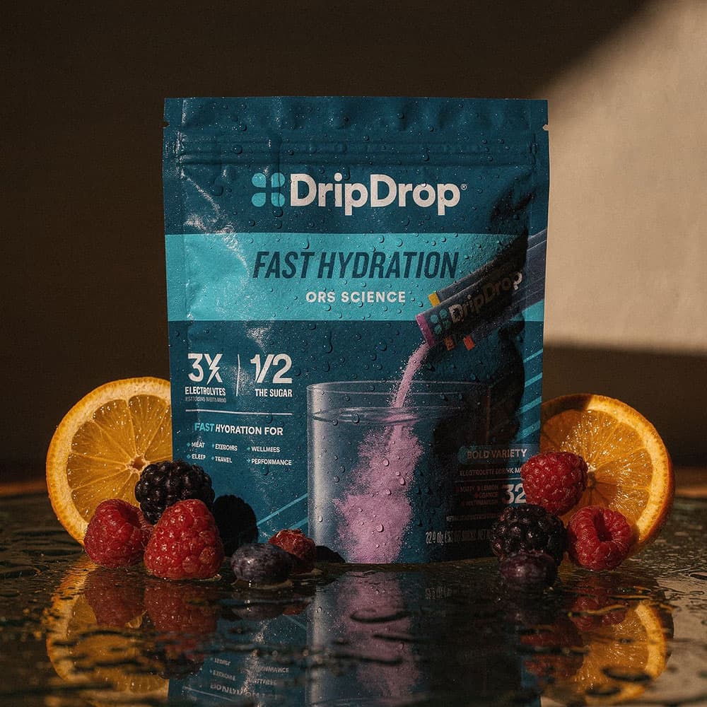DripDrop Electrolyte Powder - 32 Sticks (Variety)