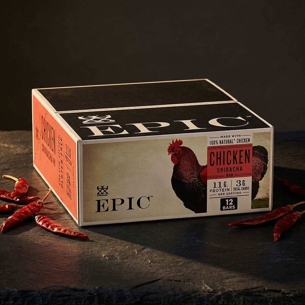 Chicken Sriracha Protein Bars 11g - 12 Bars (1.3oz)