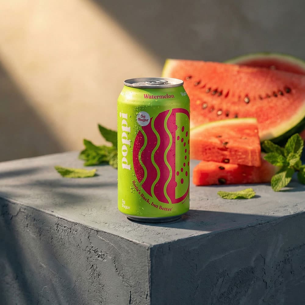 Poppi Watermelon Prebiotic Soda - 12 fl oz Can