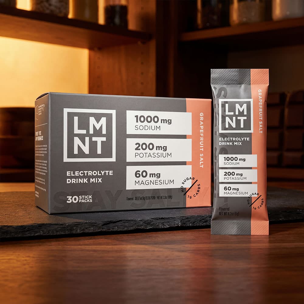 LMNT - Electrolyte Drink Mix - Grapefruit Salt - 30 Sticks
