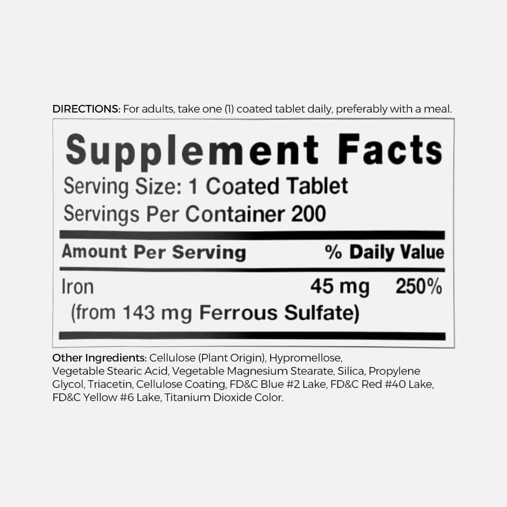 Iron for Women 45mg - 200 Slow Release Tablets