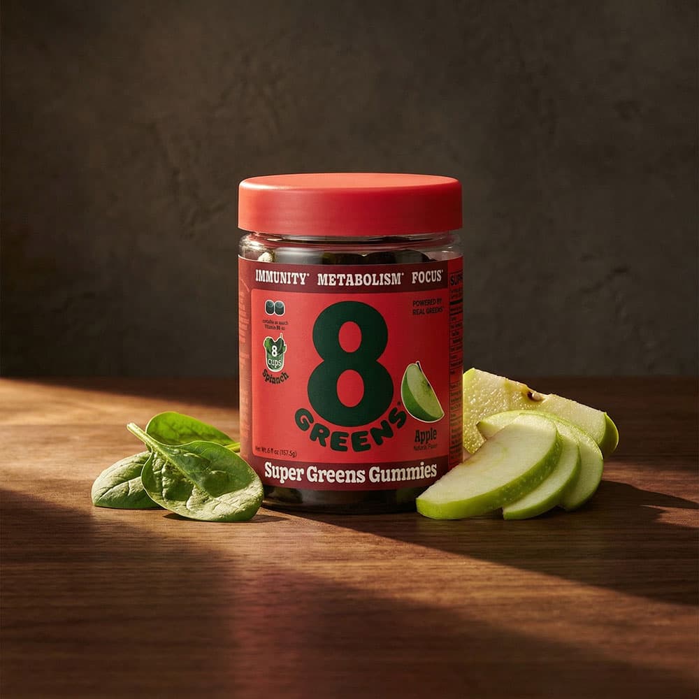 8Greens Daily Greens Gummies Apple Flavor 50 Count