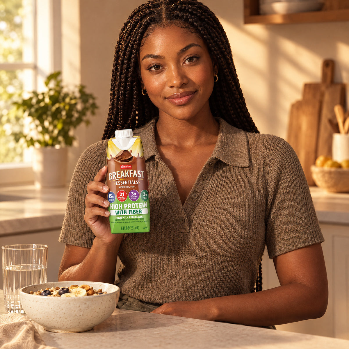 Carnation Breakfast Essentials - High Protein with Fiber Drink (Rich Milk Chocolate) - 24 x 8 fl oz