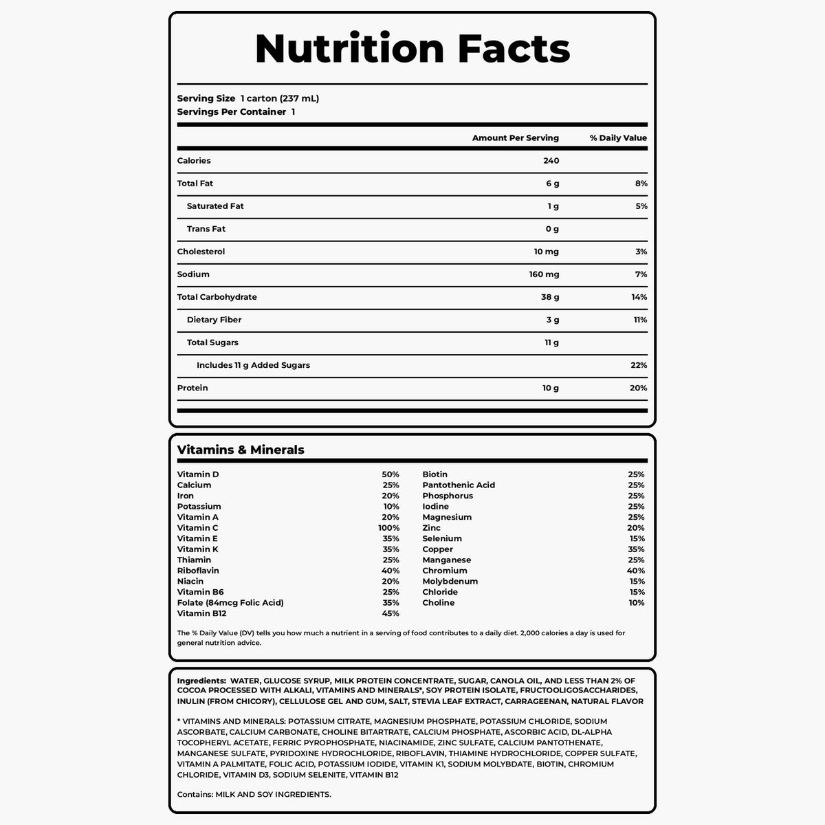 Carnation Breakfast Essentials - Ready to Drink with Fiber (Rich Milk Chocolate) - 24 x 8 fl oz