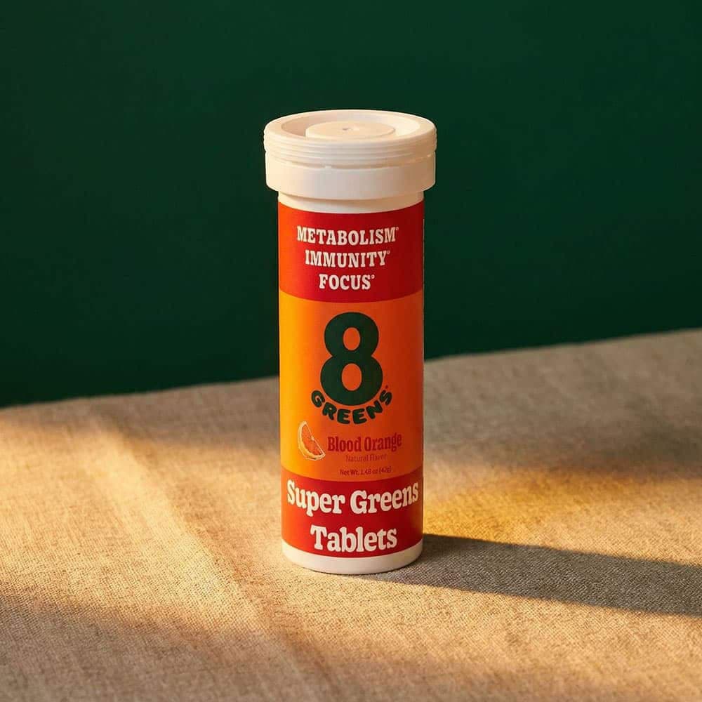 8Greens Effervescent Tablets - Blood Orange Flavor (30 Tablets)