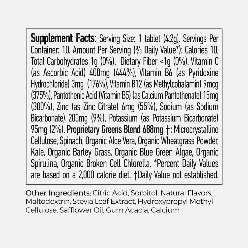 8Greens Effervescent Tablets - Blood Orange Flavor (30 Tablets)