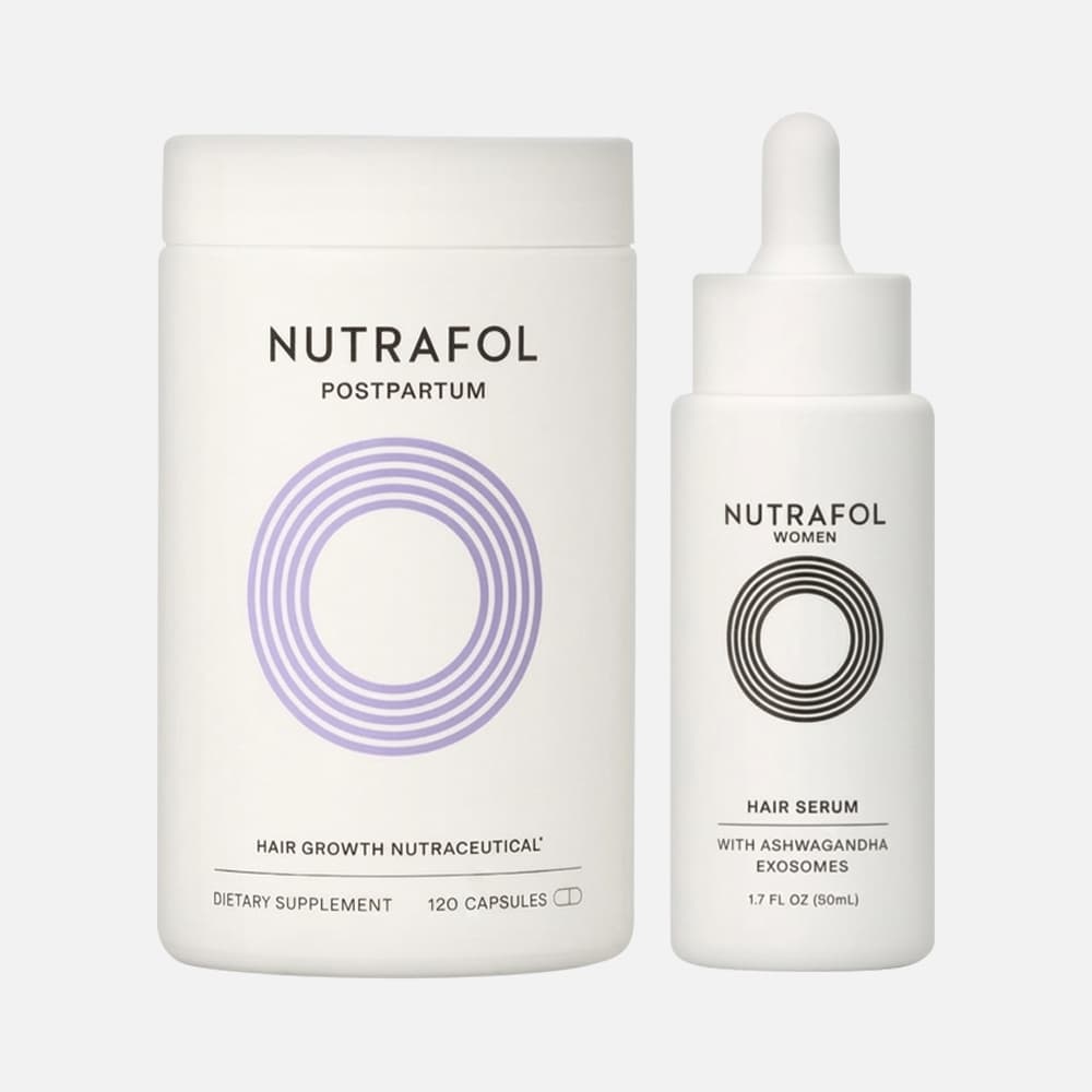 Nutrafol Postpartum Hair Growth & Serum Duo, 120 Capsules – 1-Month Supply