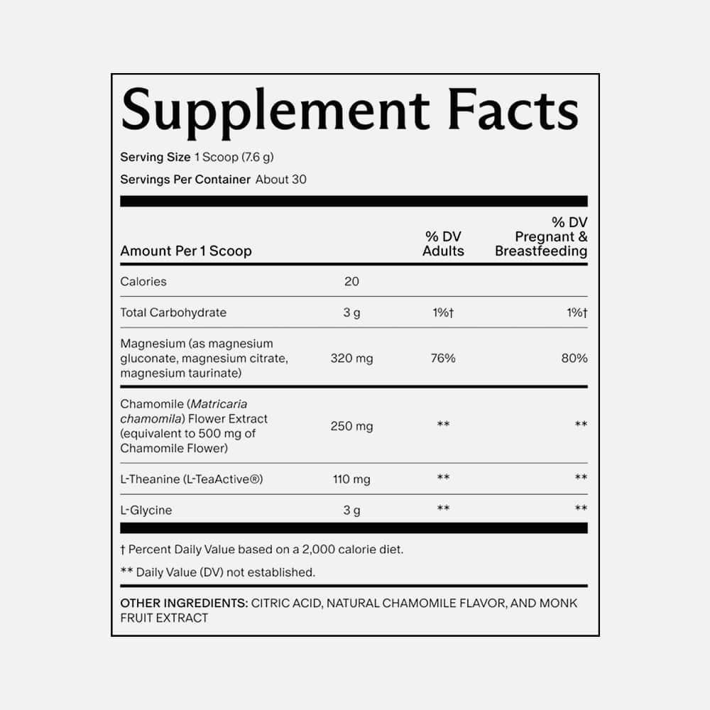 Chamomile & Magnesium Sleep Blend - 30 Servings Powder