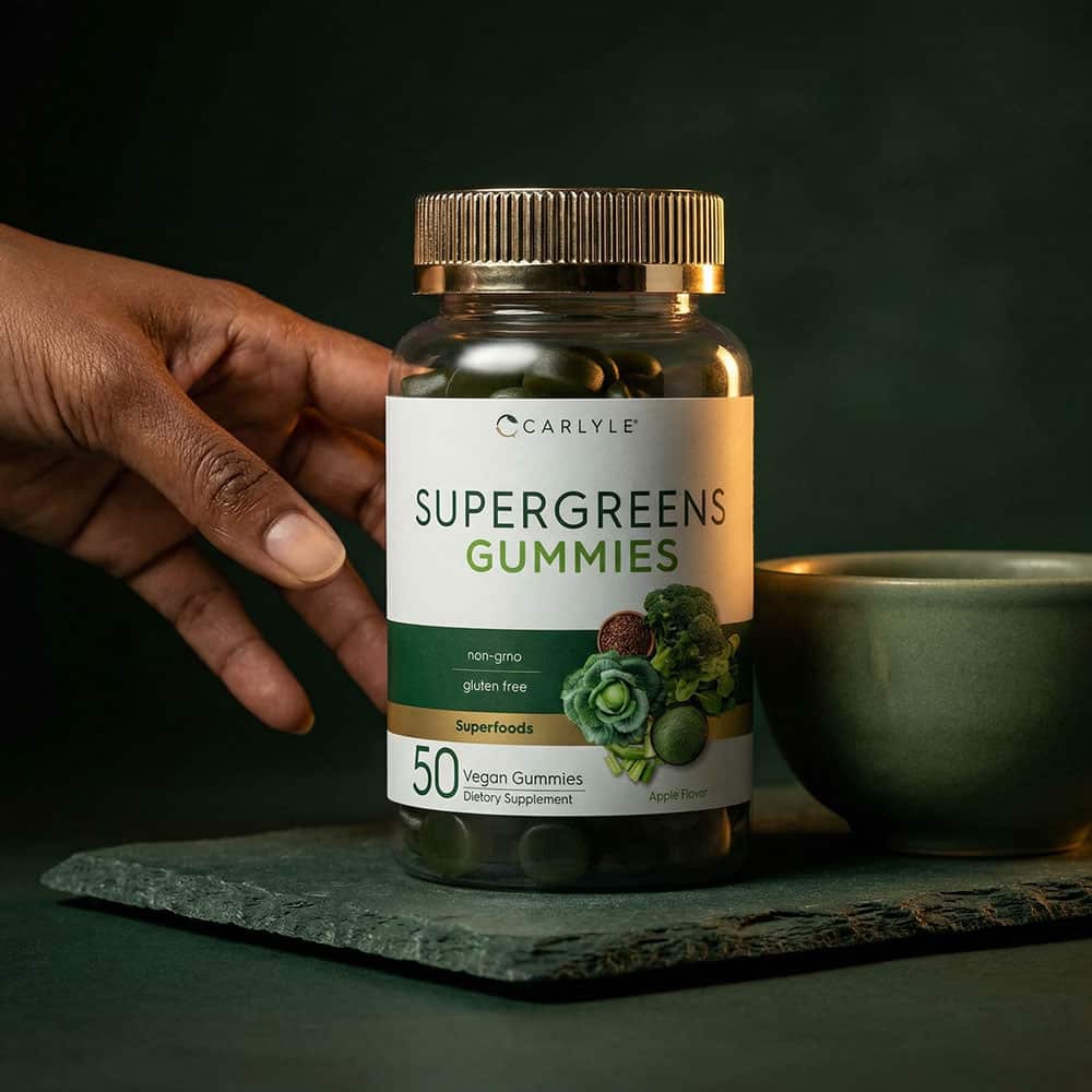 Supergreens Blend Gummies 50 Count (Apple Flavor)