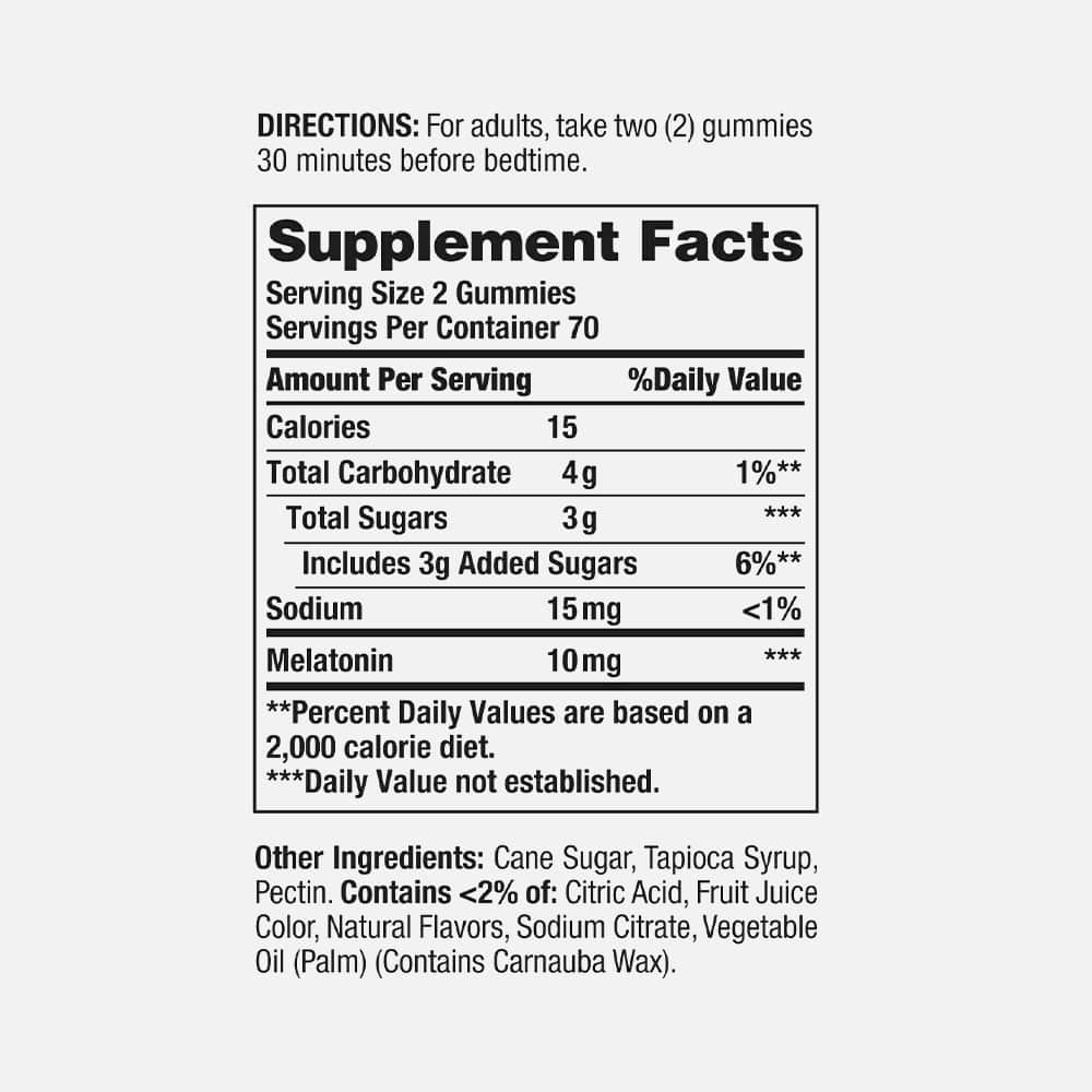 Melatonin 10mg - 140 Blueberry Gummies