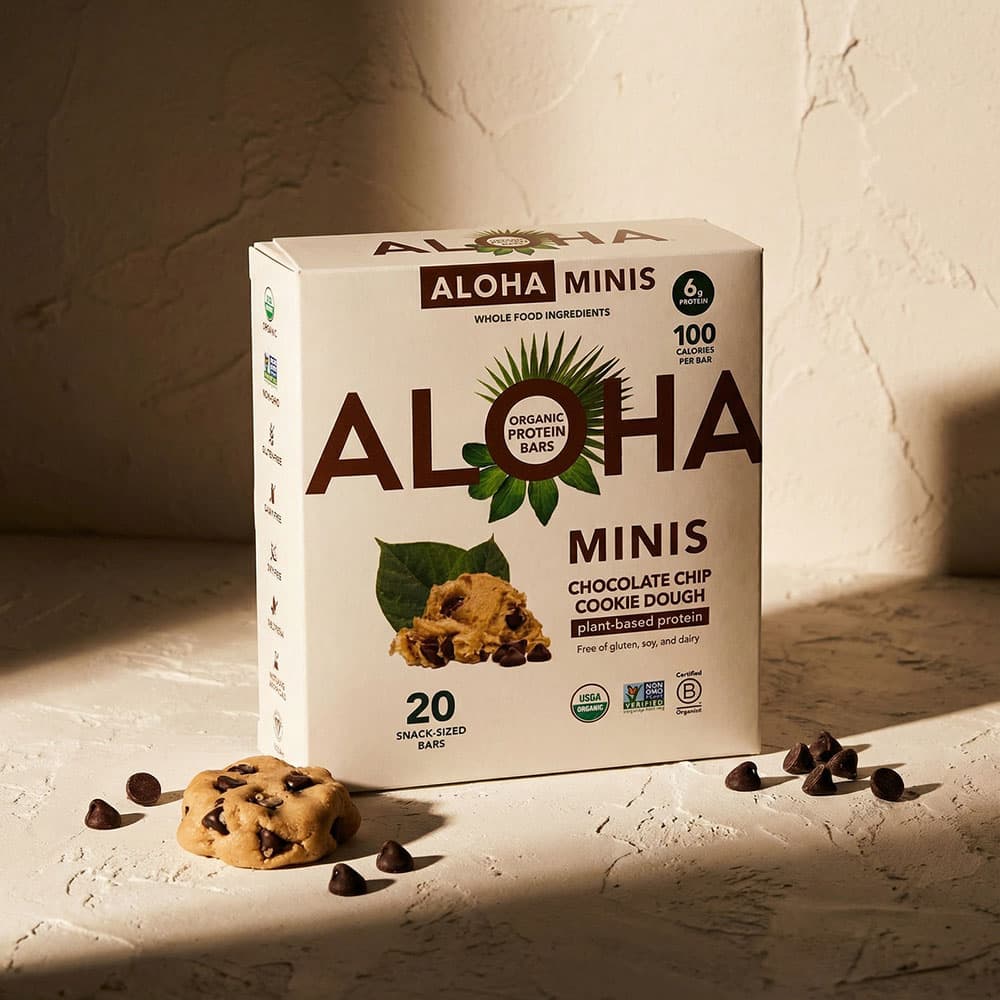 Organic Protein Bar Minis 6g - 20 Chocolate Chip Dough Bars