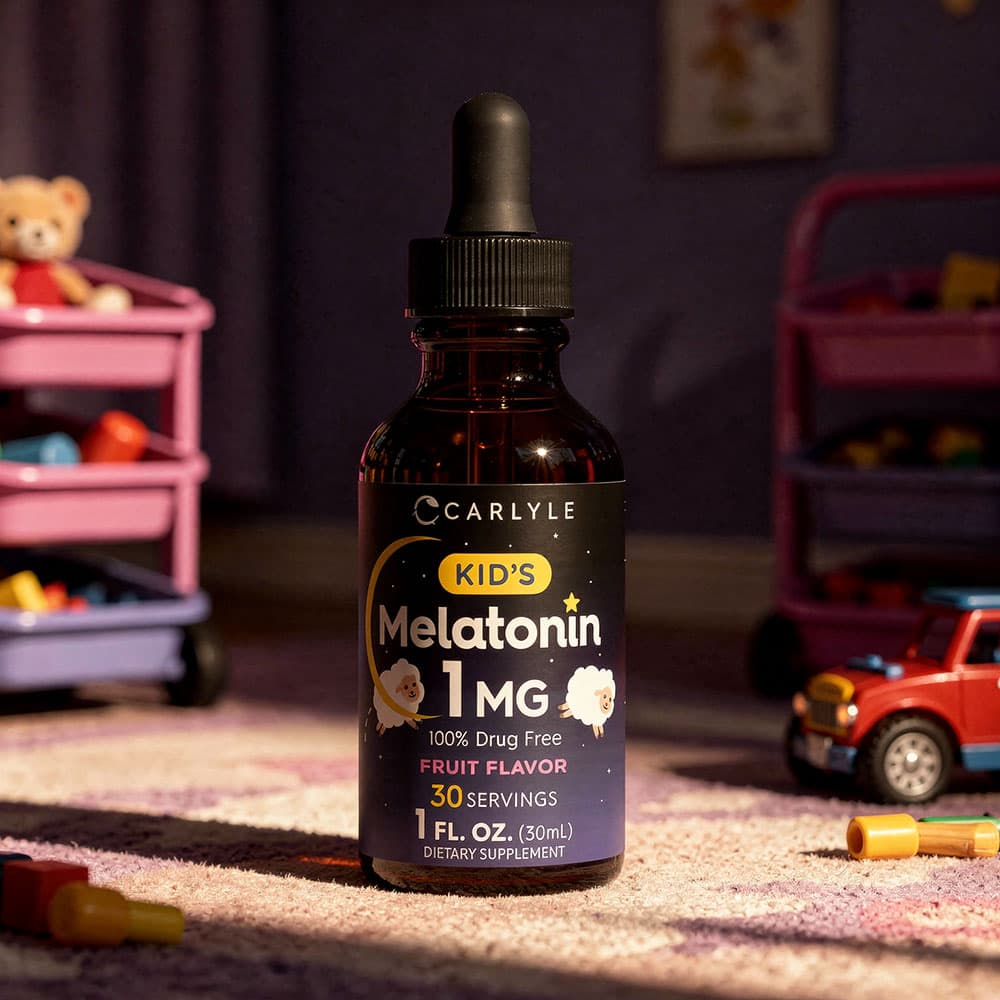Kids Melatonin Liquid 1mg - 2 x 1 fl oz (Berry Flavor)