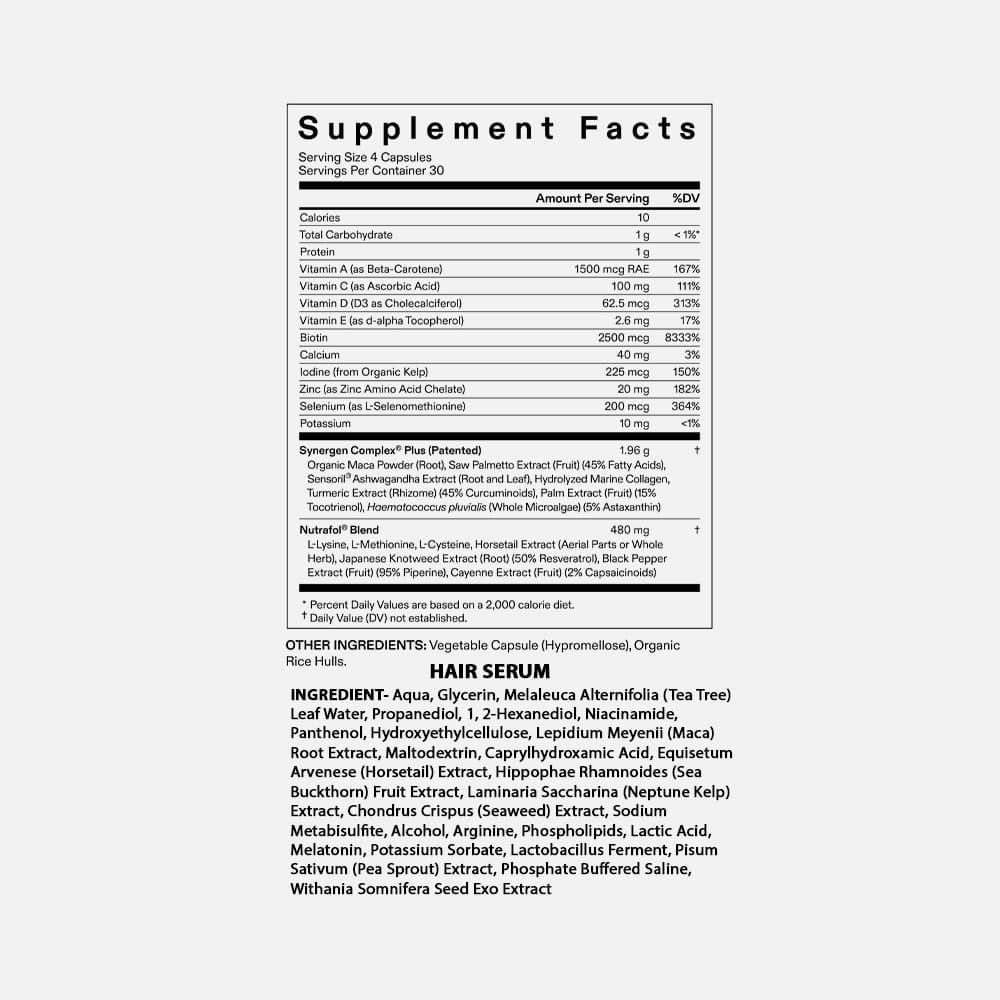 Nutrafol Women's Balance Hair Growth & Serum Kit for Ages 45+, 120 Capsules – 1-Month Supply