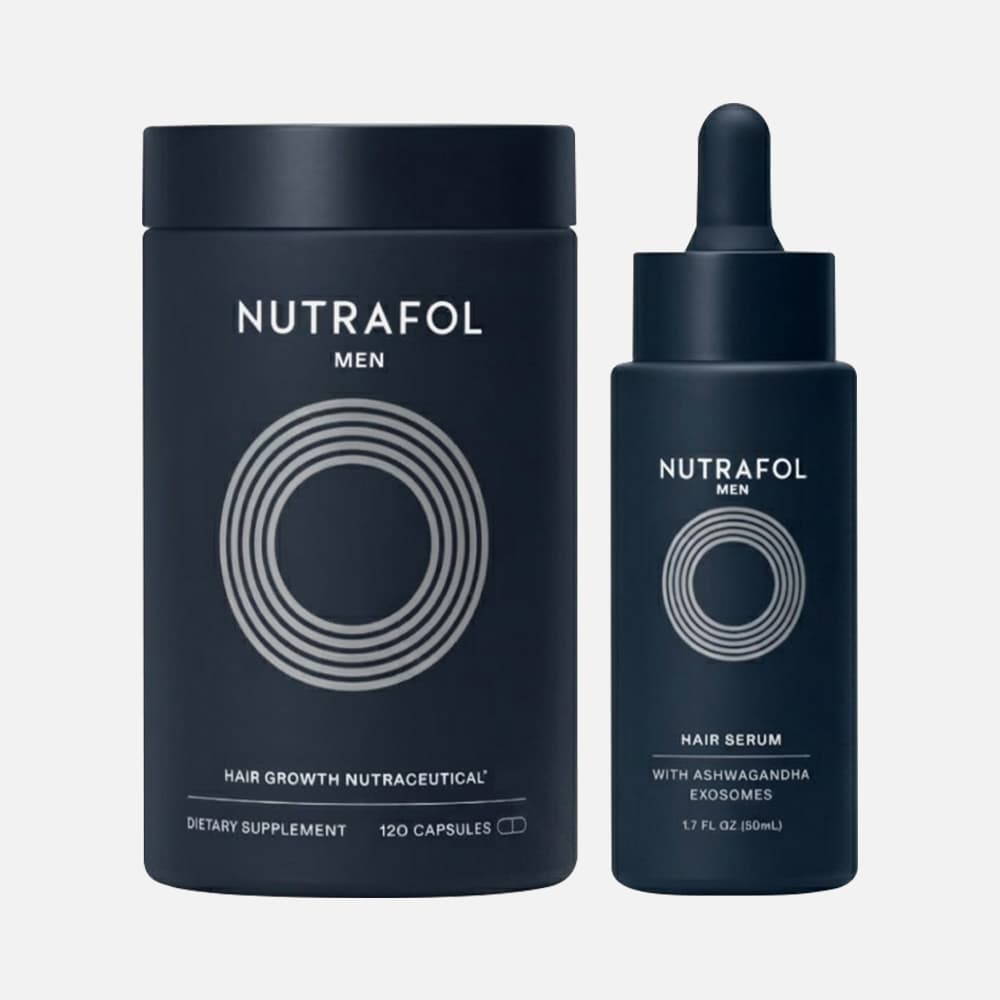 Nutrafol Hair Growth & Serum Duo for Men, 120 Capsules – 1-Month Supply