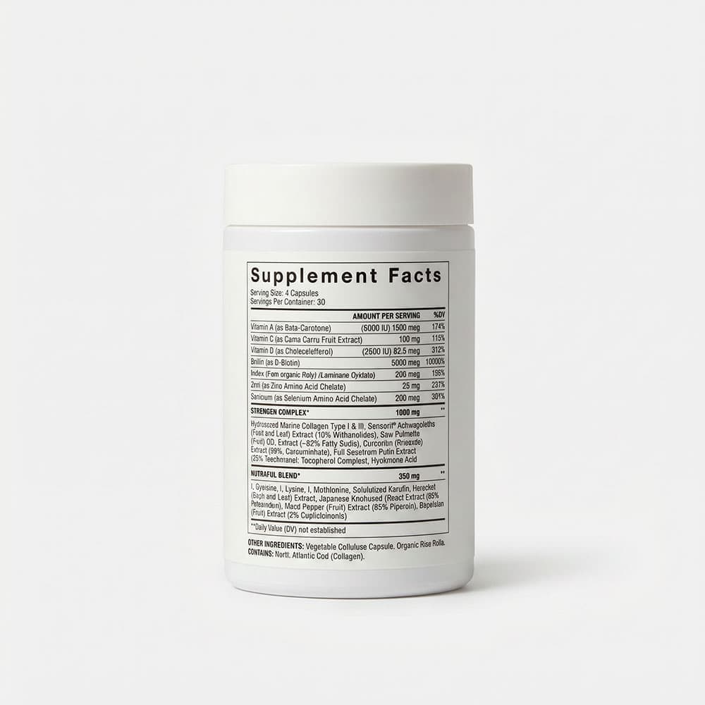 Nutrafol Hair Growth & Scalp Serum Kit for Women, 120 Capsules – 1-Month Supply