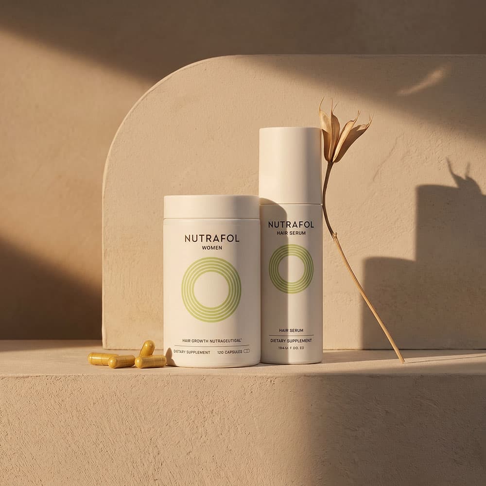 Nutrafol Hair Growth & Scalp Serum Kit for Women, 120 Capsules – 1-Month Supply