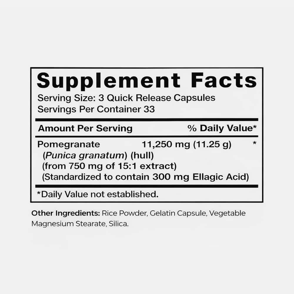 Pomegranate Extract 11250mg - 100 Capsules
