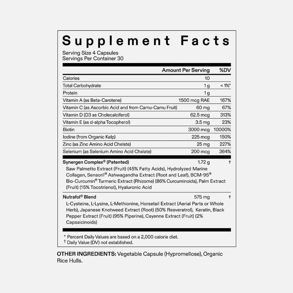 Nutrafol Hair Growth for Men, 240 Capsules – 2-Month Refill Pouches