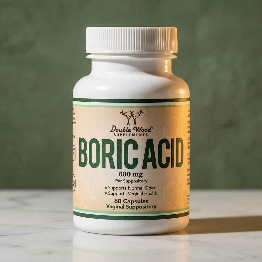 Boric Acid 600mg - 60 Vaginal Suppositories