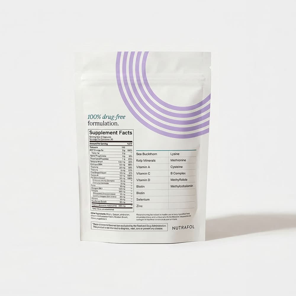 Nutrafol Postpartum Hair Growth Support, 120 Capsules – 1-Month Refill Pouch