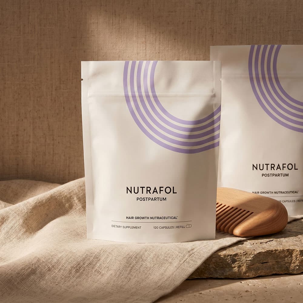 Nutrafol Postpartum Hair Growth Support, 120 Capsules – 1-Month Refill Pouch