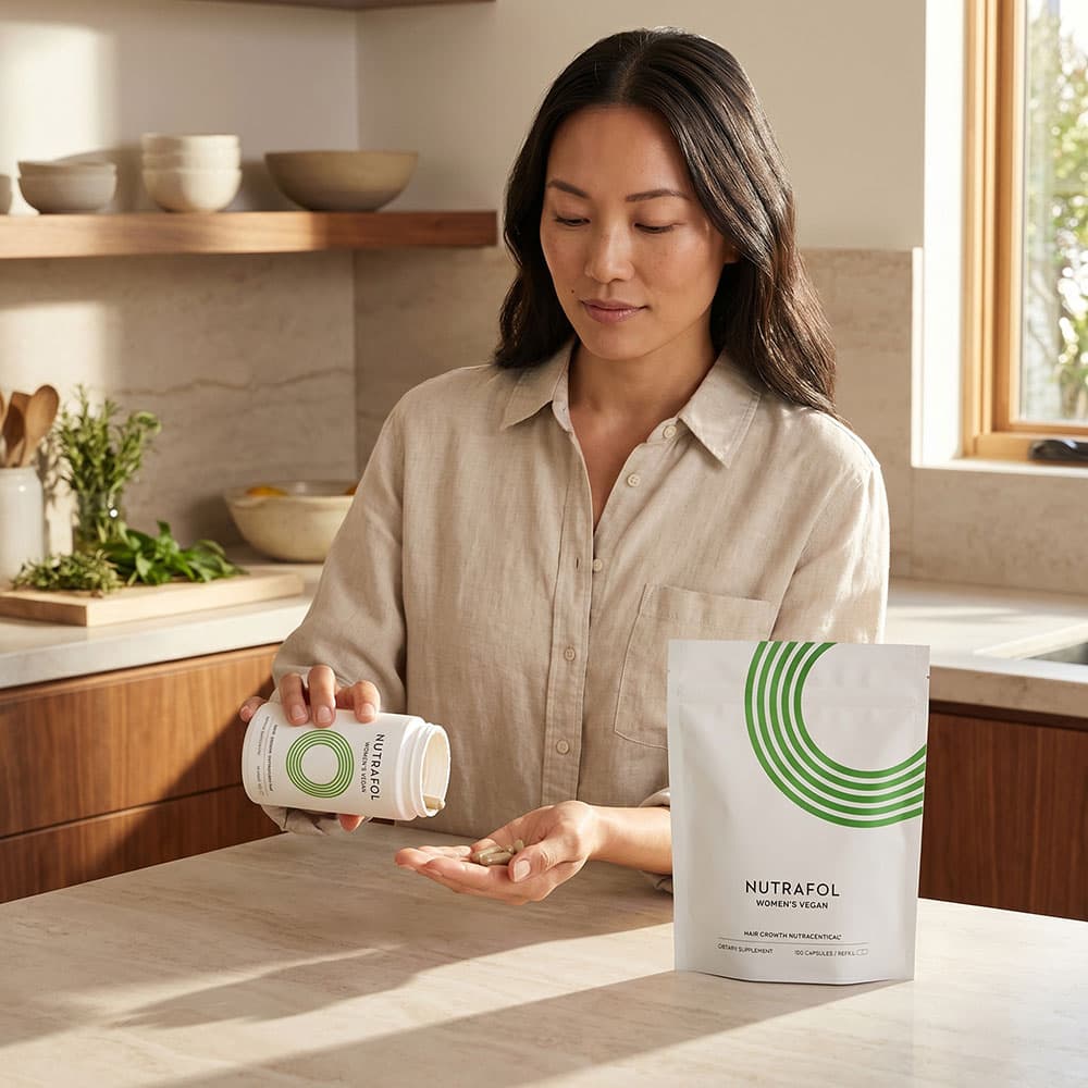 Nutrafol Vegan Hair Growth for Women Ages 18–44, 120 Capsules – 1-Month Supply