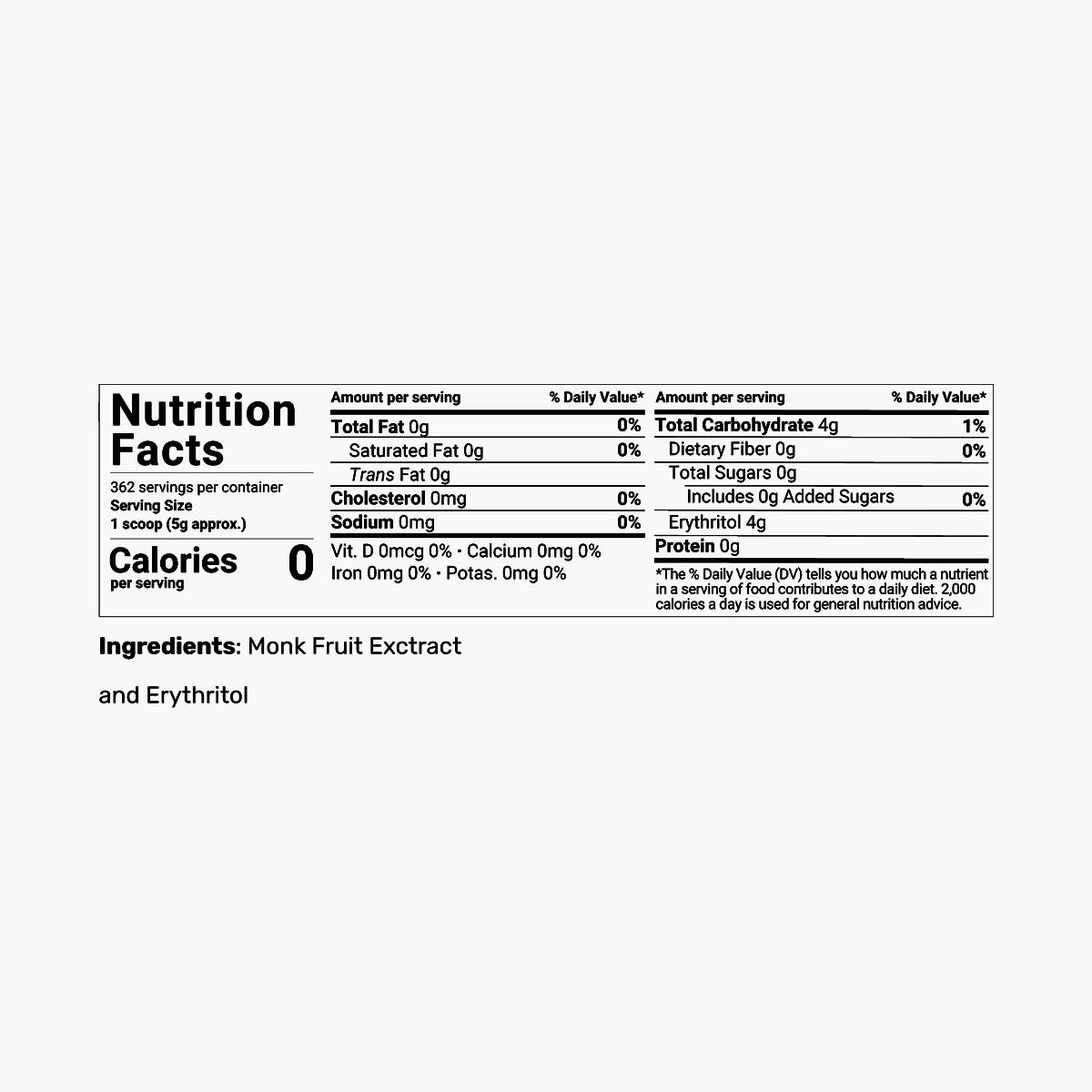 Monk Fruit Erythritol