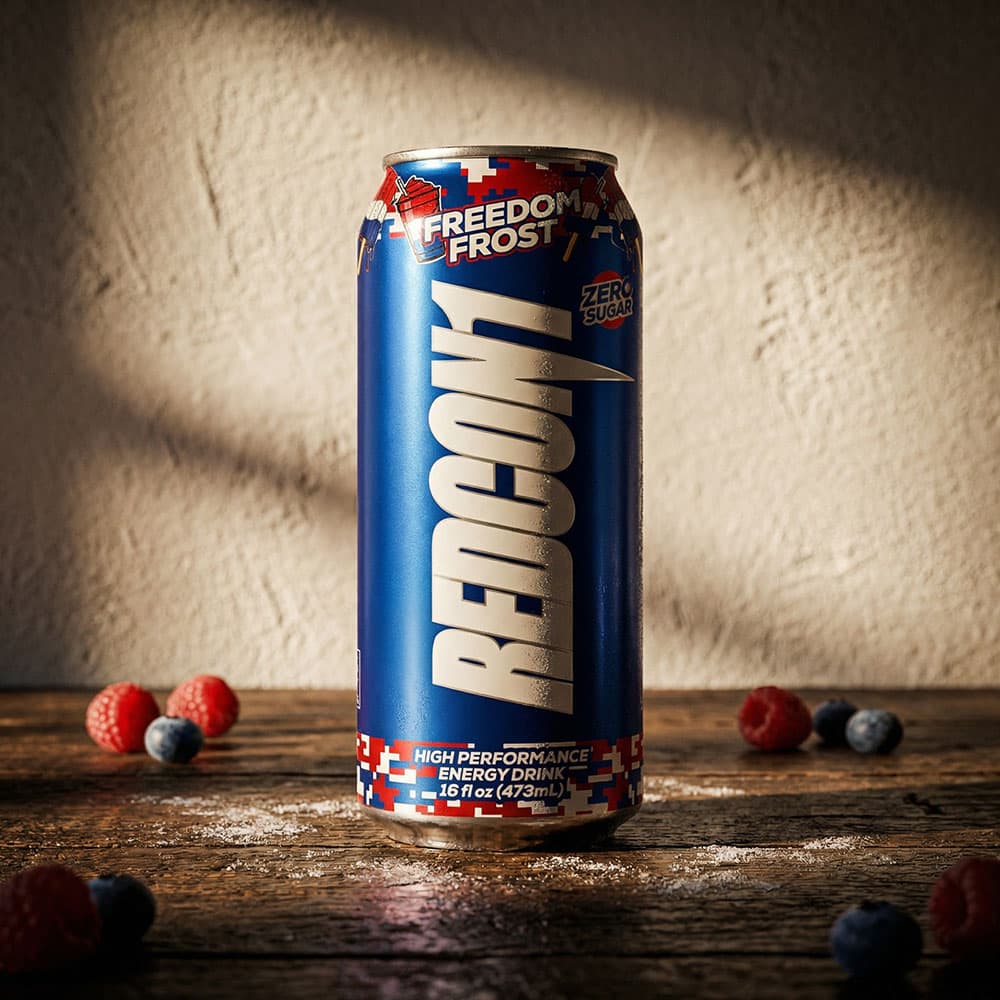 REDCON1 Energy Drink 200mg - 12 Cans (Freedom Frost)