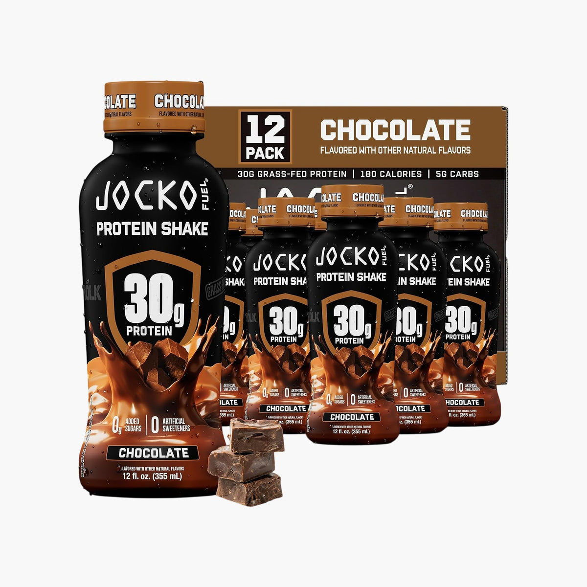 Jocko Fuel - Mölk Protein Shake - Chocolate - 12 x 12 fl oz