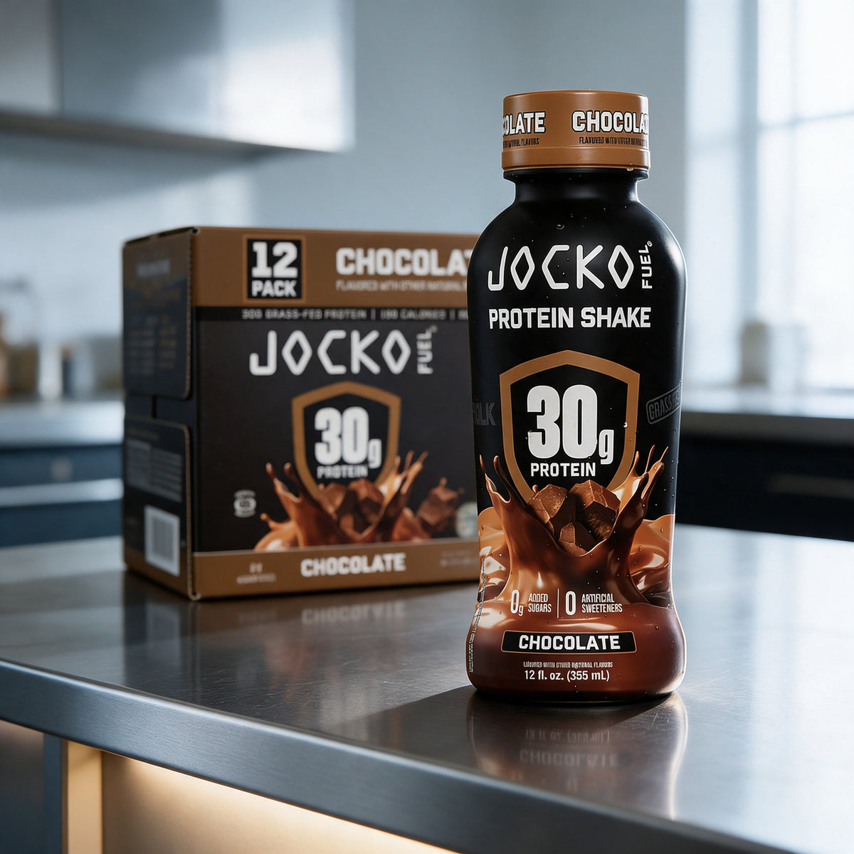 Jocko Fuel - Mölk Protein Shake - Chocolate - 12 x 12 fl oz