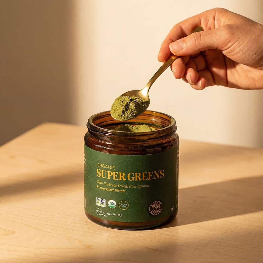 Organic Super Greens Powder Blend - 6.7 oz Powder