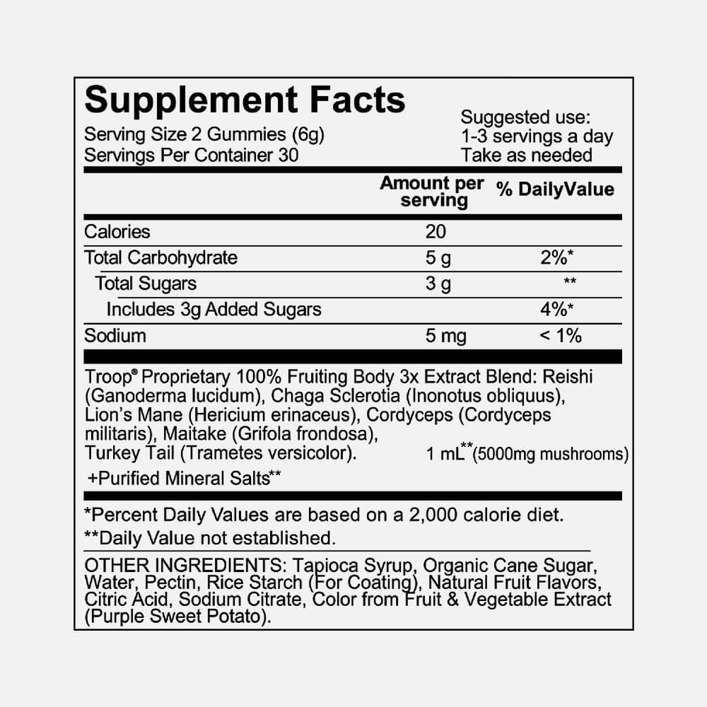 Super 6 Mushroom Blend 5000mg - 60 Gummies