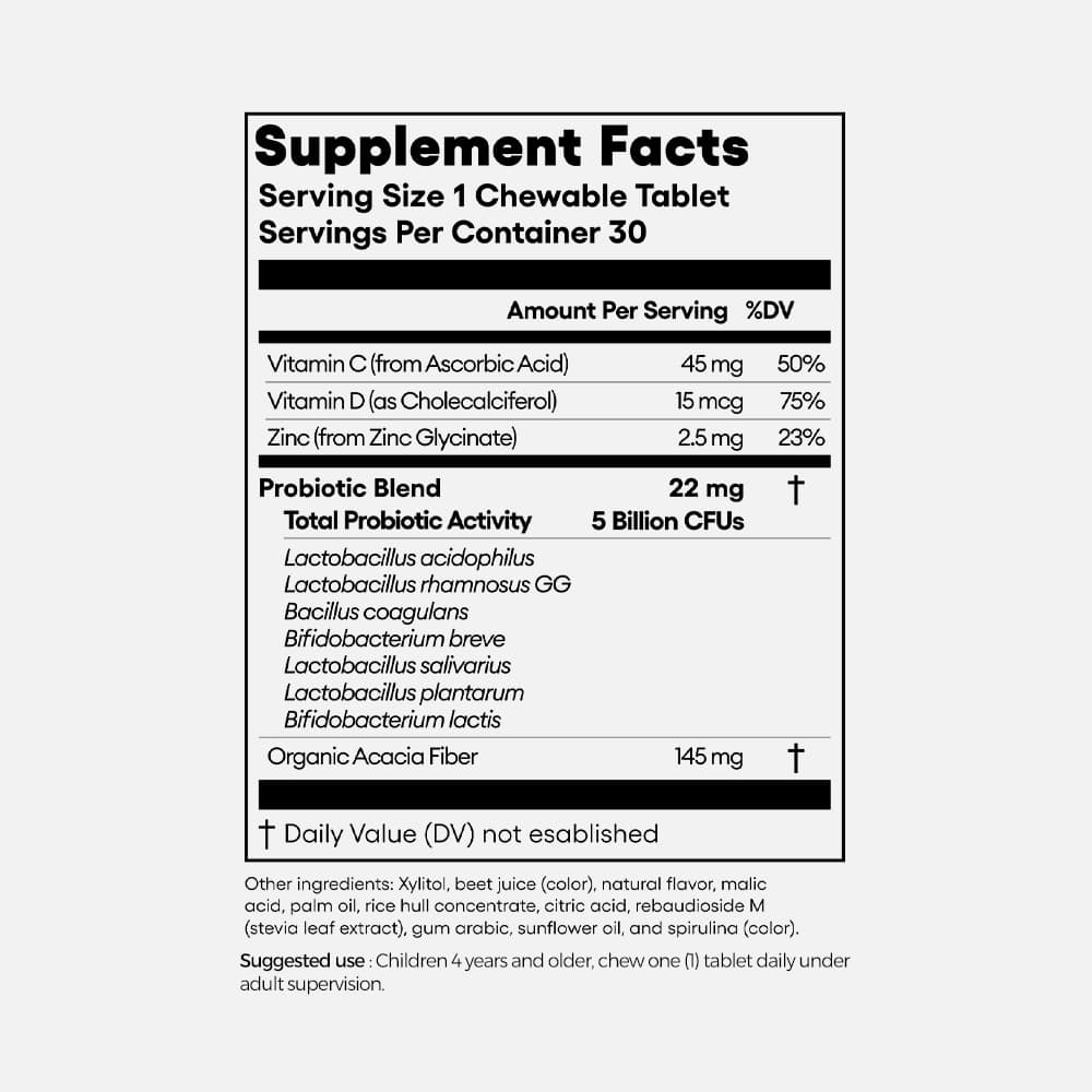 Kids Probiotic 5 Billion CFU - 30 Berry Chewable Tablets
