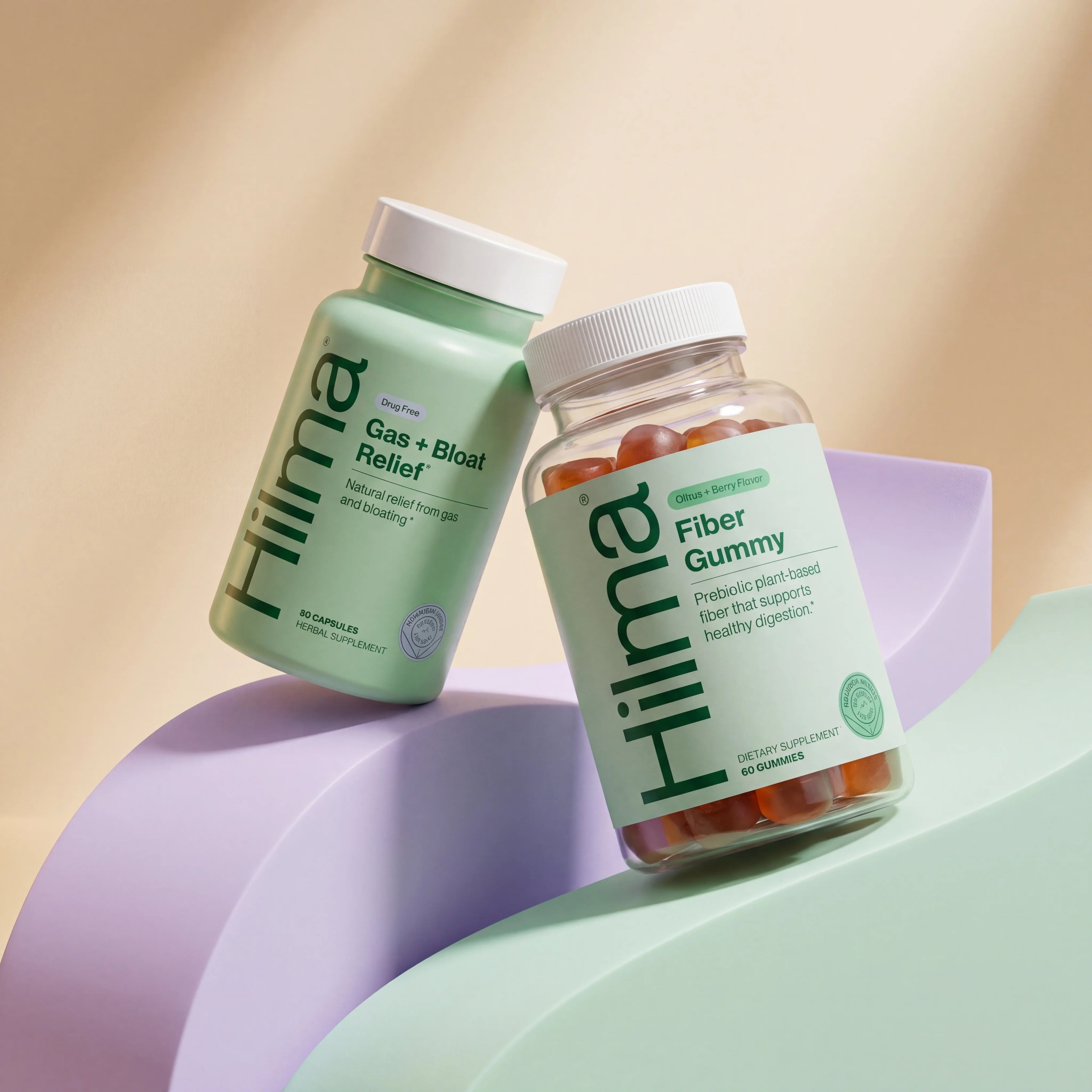 Hilma Gas & Bloating Relief + Prebiotic Fiber Gummies