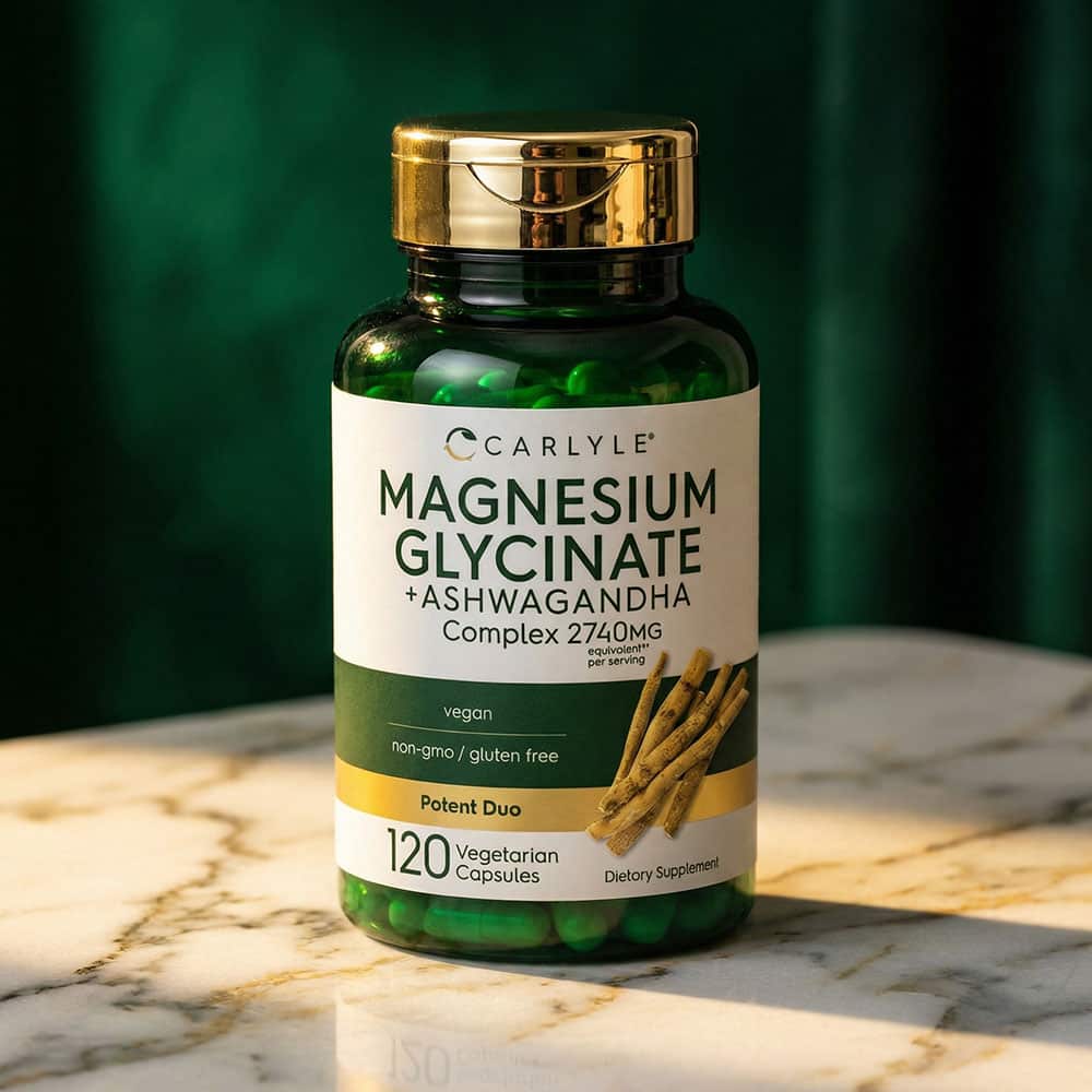 Magnesium Glycinate with Ashwagandha 2,740mg - 120 Capsules