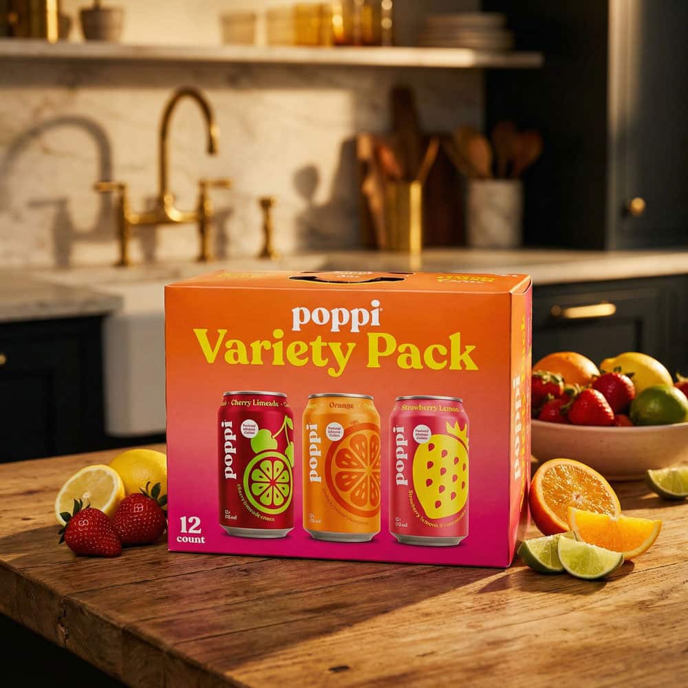 Poppi Prebiotic Soda Variety Pack - 12 Cans (12 oz)