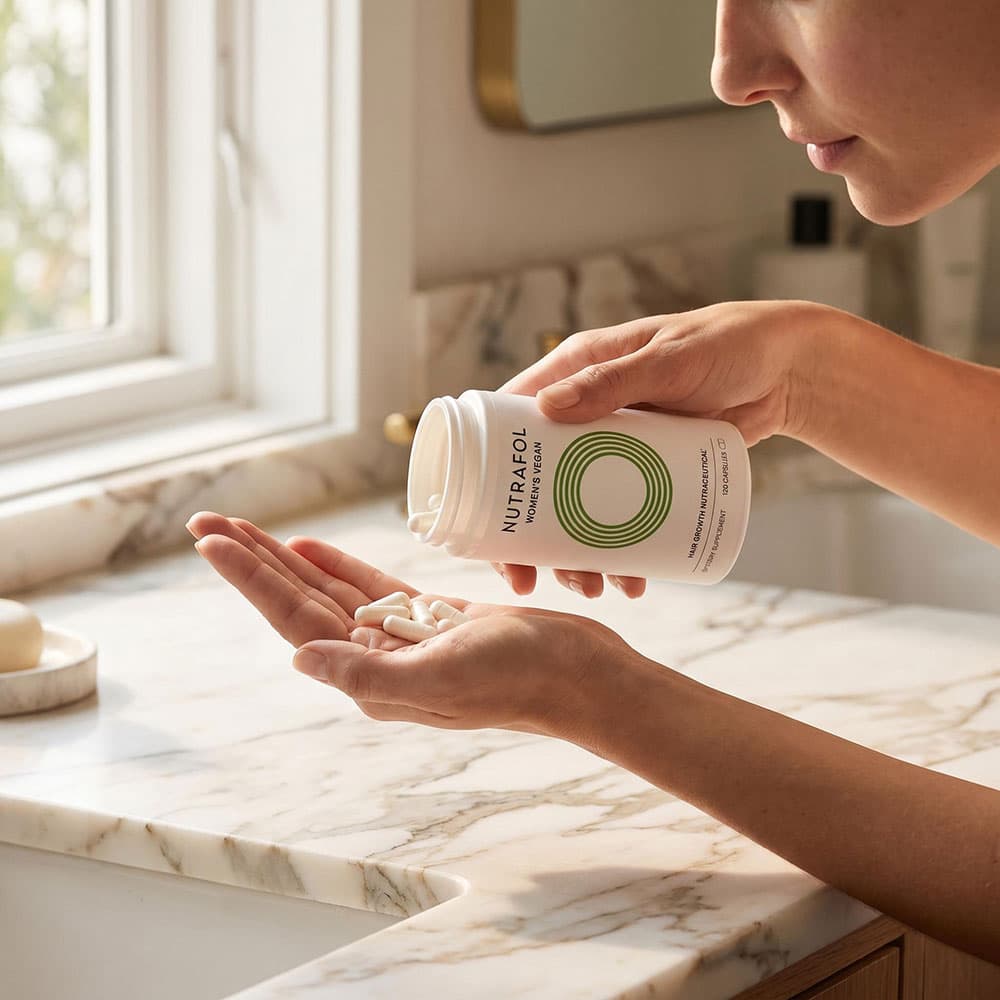 Nutrafol Vegan Hair Growth for Women Ages 18–44, 360 Capsules – 3-Month Supply