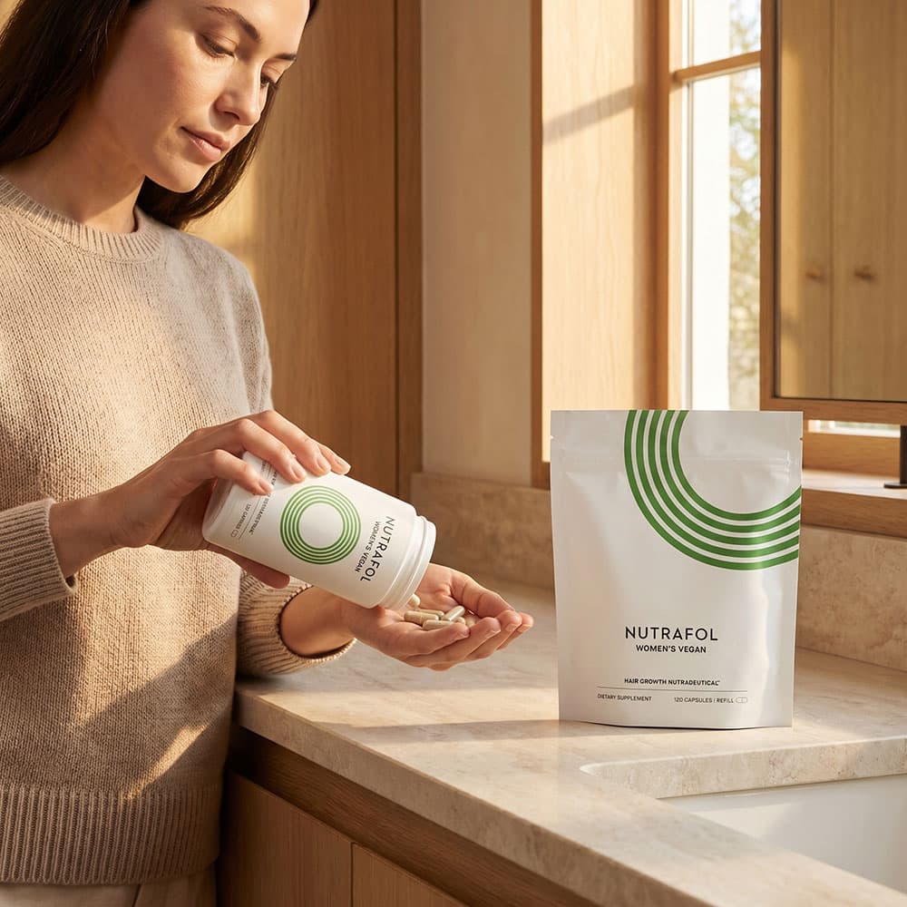 Nutrafol Vegan Hair Growth for Women Ages 18–44, 240 Capsules – 2-Month Supply